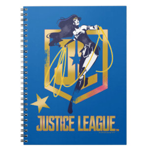 Caderno Espiral Liga da Justiça  Maravilha Pop de Logotipo JL