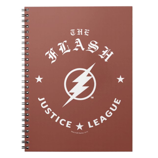 Caderno Espiral Liga da Justiça | O Emblema De Relâmpago Retroativ (Frente)