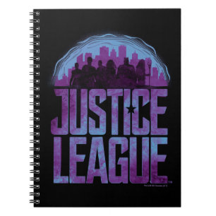 Caderno Espiral Liga da Justiça  Silhuette da Liga da Justiça