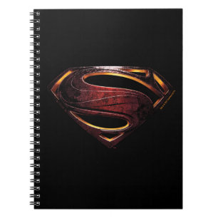 Caderno Espiral Liga da Justiça  Símbolo metálico-superman