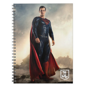 Caderno Espiral Liga da Justiça   Super-Homem No Campo De Batalha