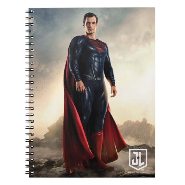Caderno Espiral Liga da Justiça | Super-Homem No Campo De Batalha (Frente)