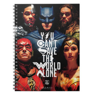 Caderno Espiral Liga da Justiça  Você não pode salvar o mundo s