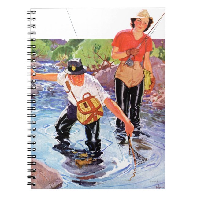 Caderno Espiral Ligando um Peixe por R.J. Cavaliere (Frente)