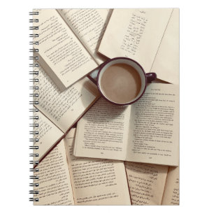 Caderno Espiral Light Acadêmico Café estético e livros