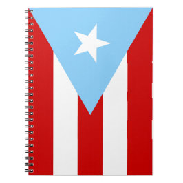 Caderno Espiral Light Blue Puerto Rican Flag