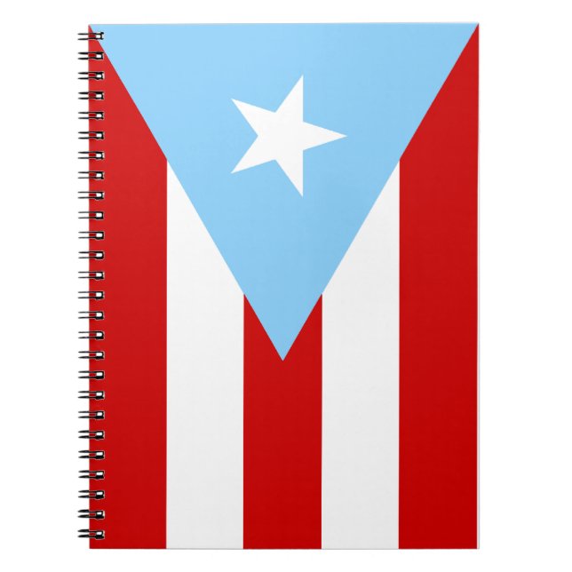 Caderno Espiral Light Blue Puerto Rican Flag (Frente)