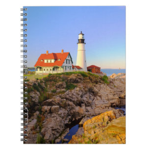 Caderno Espiral Lighthouses Rockport Lighthouse Maine