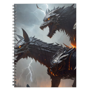 Caderno Espiral Lightning Cyborg Wolves
