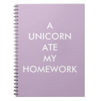 Lilac A UNICORN COMEU O MEU Bloco de Notas