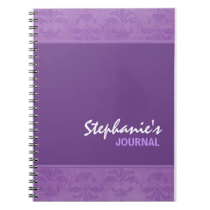Caderno Espiral Lilac Damask
