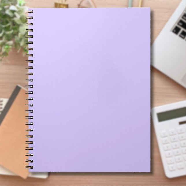 Caderno Espiral Lilac Sonha Cor Sólida | Elegante Clássico (Criador carregado)