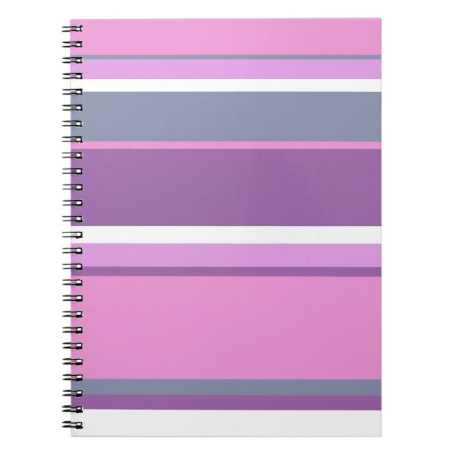 Caderno Espiral Lilac stripes (Frente)