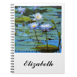 Caderno Espiral Lilas de água azul