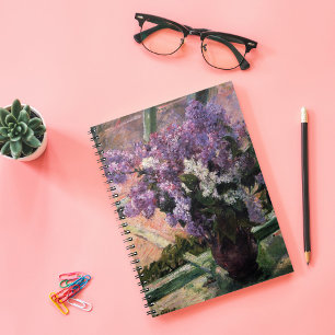 Caderno Espiral Lilases em uma janela Mary Cassatt