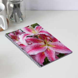 Caderno Espiral Lilases Orientais Rosa Floral