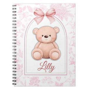 Caderno Espiral Lilly Design de Enfermeiro de Urso Rosa Personal