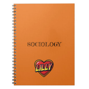 Caderno Espiral Lilly Heart Laranja
