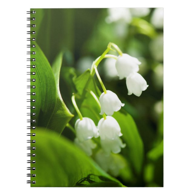 Caderno Espiral Lily da flor do vale (Frente)