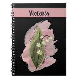 Caderno Espiral Lily da Foto Personalizada Felicidade do Vale