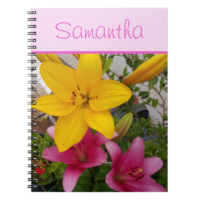 Caderno Espiral Lily Lillies Flower Girls Name (Frente)