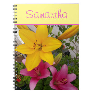 Caderno Espiral Lily Lillies Flower Girls Nome Não