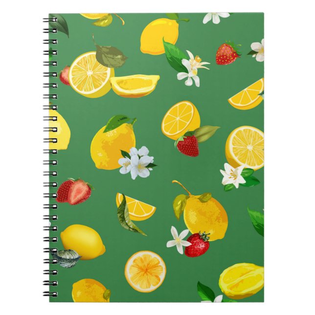 Caderno Espiral Limão e morango 4 (Frente)