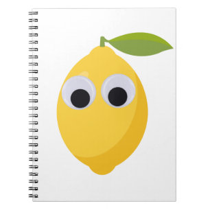 Caderno Espiral Limão, fruta doce com olhos doidos