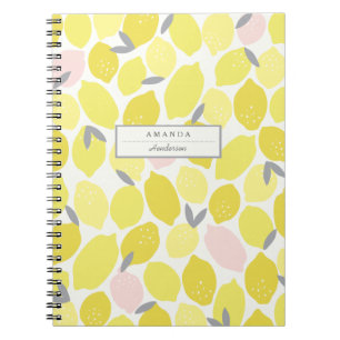 Caderno Espiral Limonada rosa por notebooks personalizados com Imp