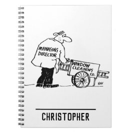 Caderno Espiral Limpa-janelas com Carrinho de Limpeza de Janelas