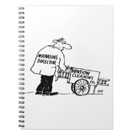 Caderno Espiral Limpa-janelas com Carrinho de Limpeza de Janelas