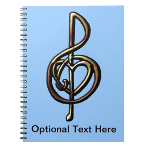 Caderno Espiral Limpa Metálica de Árvores Musicais Emboscada com C