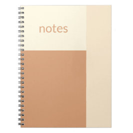 Caderno Espiral Limpar Tan e Creme Personalizáveis