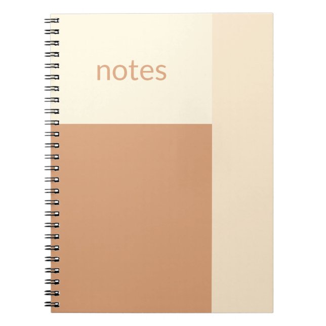 Caderno Espiral Limpar Tan e Creme Personalizáveis (Frente)