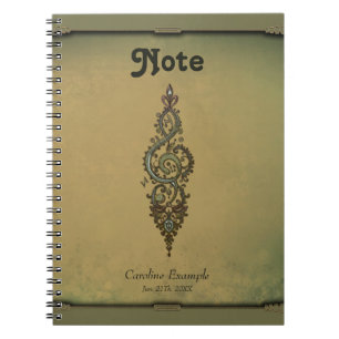 Caderno Espiral Limpeza de ornamentado