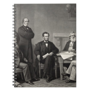 Caderno Espiral Lincoln Lendo a Proclamação da Emancipação