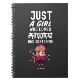Caderno Espiral Linda Apenas Uma Garota Que Ama Anime Desenho Otak