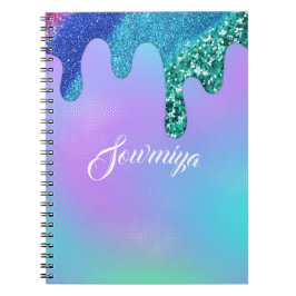 Caderno Espiral Linda cor do arco-íris personalizada