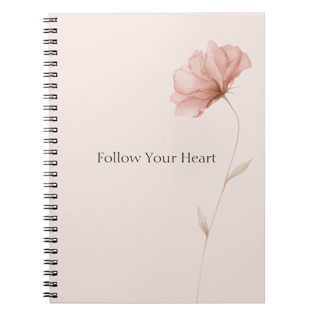 Caderno Espiral Linda Flor Rosa (Frente)
