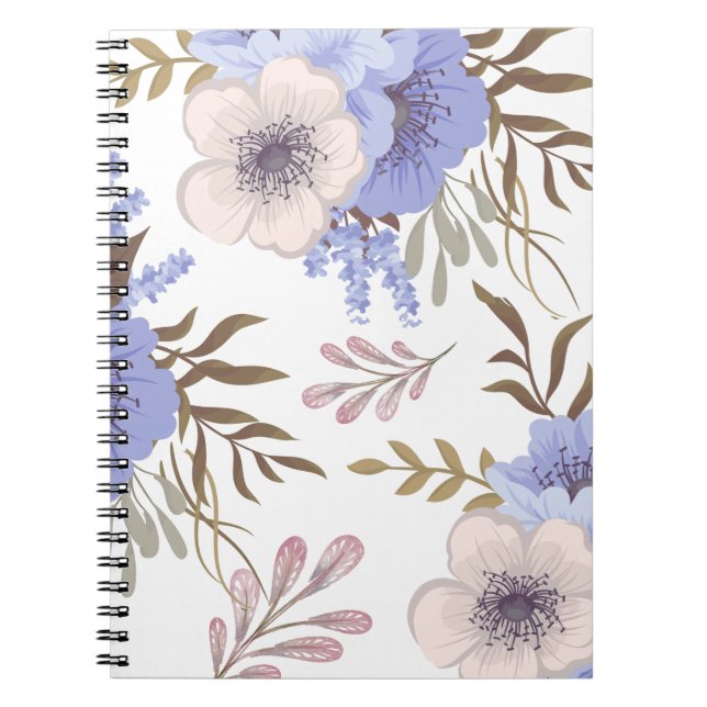 Caderno Espiral Linda Flor Roxo (Frente)