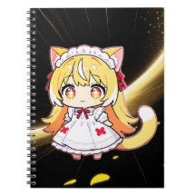Linda Menina Gata Chibi Loira - Vestido Midi