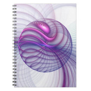 Caderno Espiral Linda pintura frontal de Abstrato moderno Swing