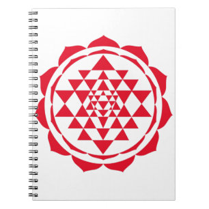 Caderno Espiral Linda Saraswati Yantra para o Crescimento e a Paz