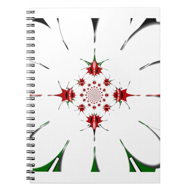 Caderno Espiral Linda Tapeçaria no Quênia: Borboleta da Bandeira d (Frente)