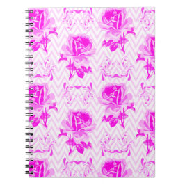 Caderno Espiral Linda Vintage Purple Floral
