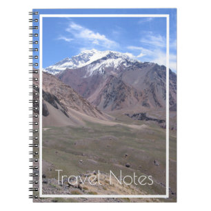 Caderno Espiral Linda Vista do Parque Nacional Aconcagua, Argentin