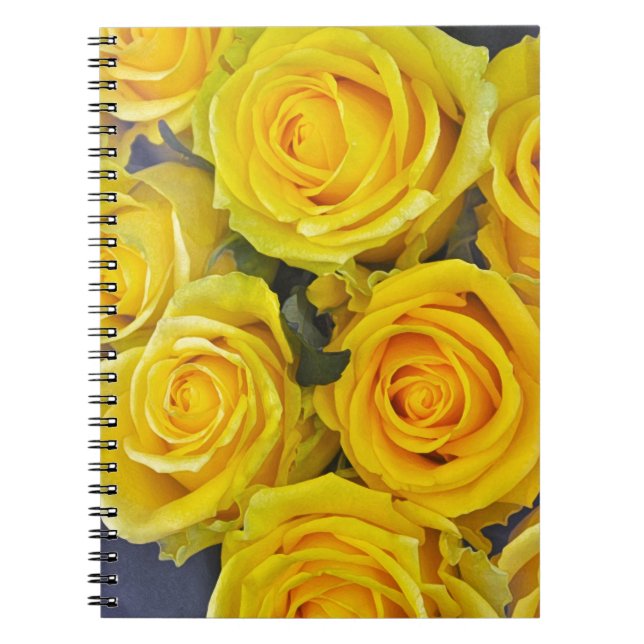 Caderno Espiral Lindas rosas amarelas (Frente)