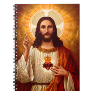 Caderno Espiral Lindo religioso, Sagrado Coração de Jesus
