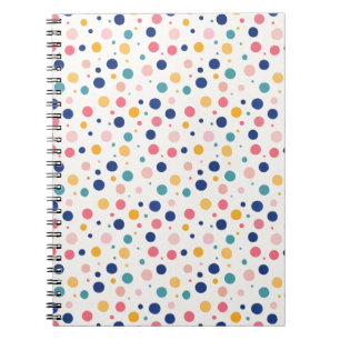 Caderno Espiral lindos círculos coloridos bolinhas