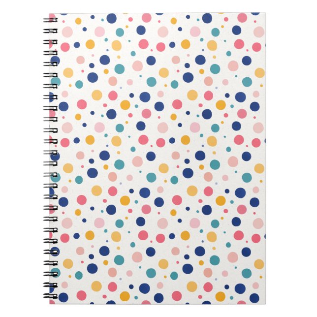 Caderno Espiral lindos círculos coloridos bolinhas (Frente)